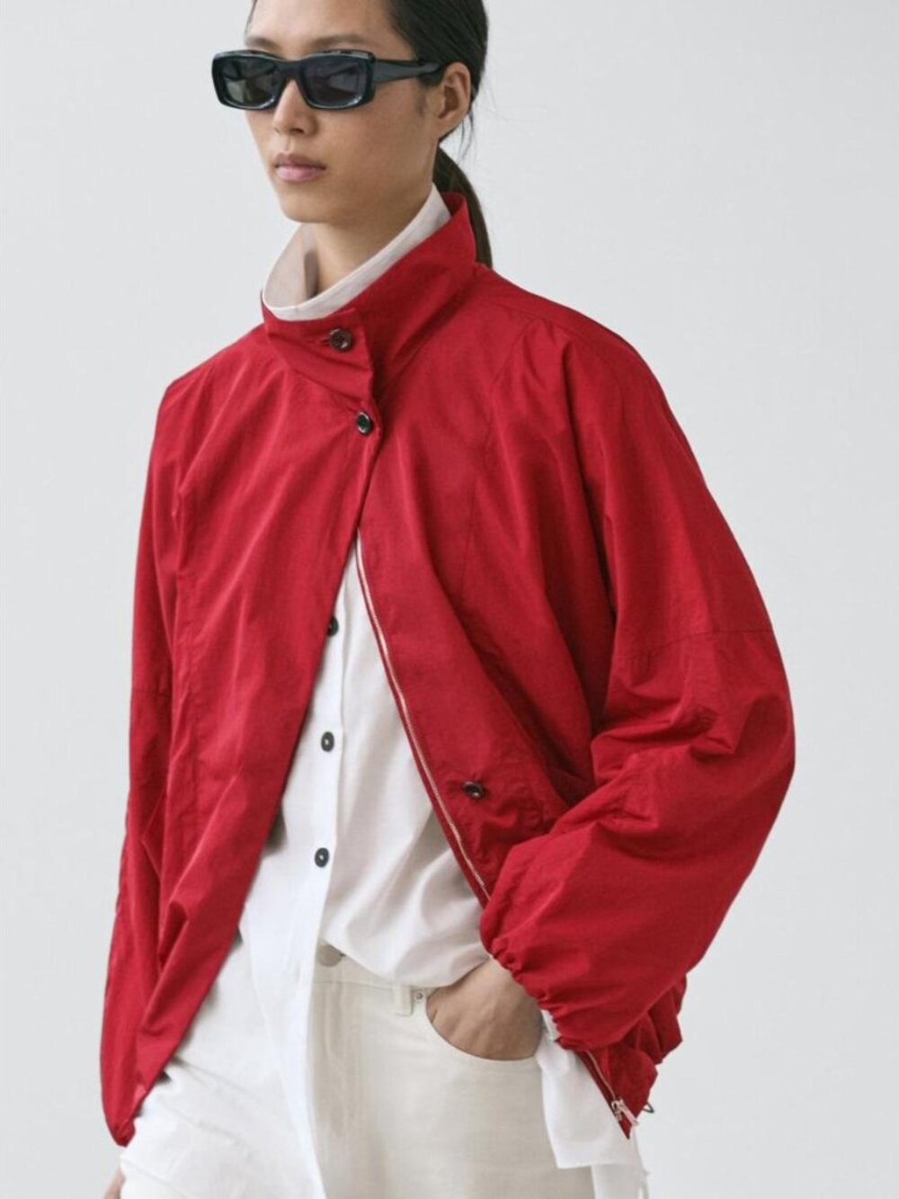 MASSIMO DUTTI HIGH NECK BOMBER PUFF JACKET - Picture 2 of 9